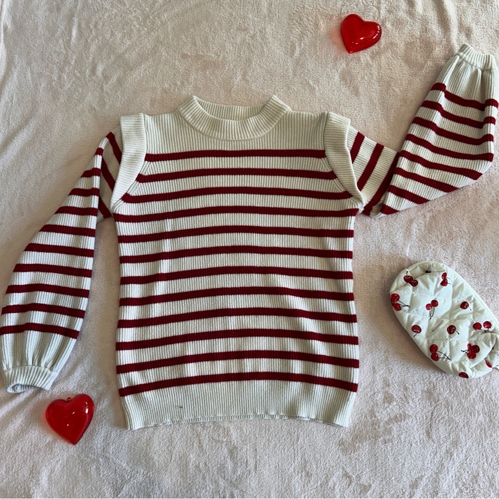 Striped Red and White Sweater